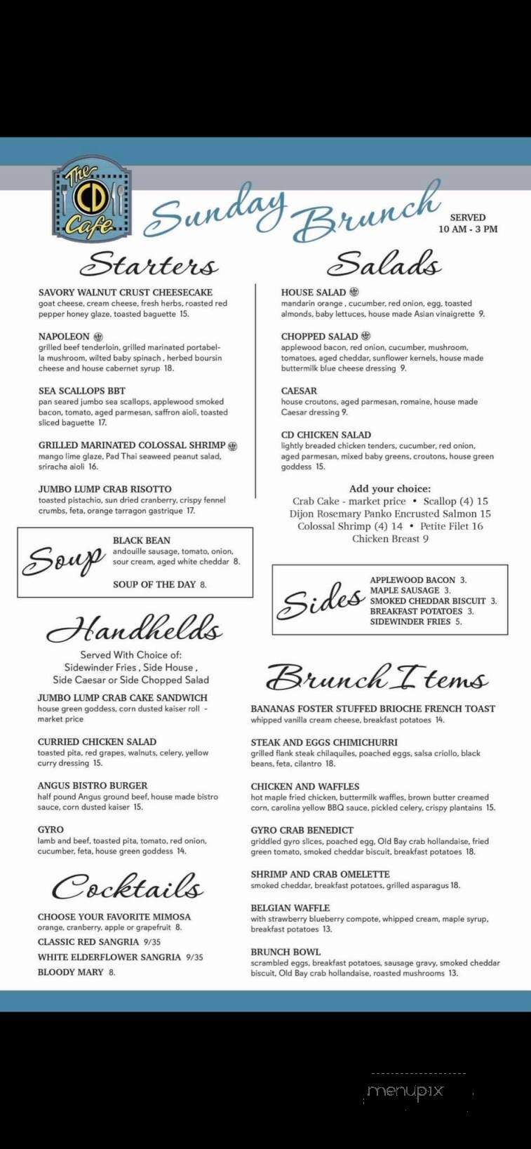 C D Cafe - Solomons, MD menu_pic