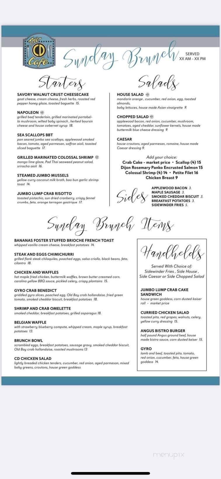 C D Cafe - Solomons, MD menu_pic