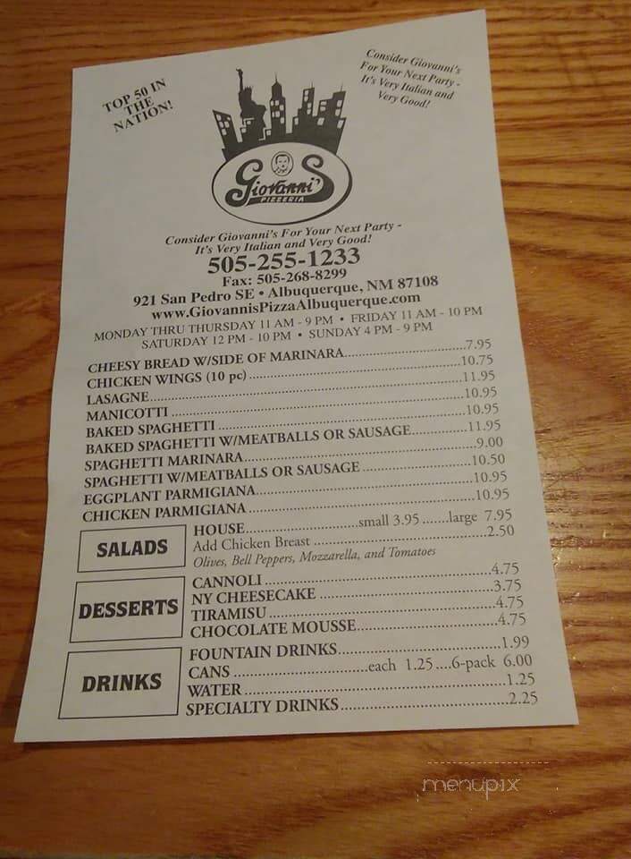 Giovanni's Pizza - Albuquerque, NM