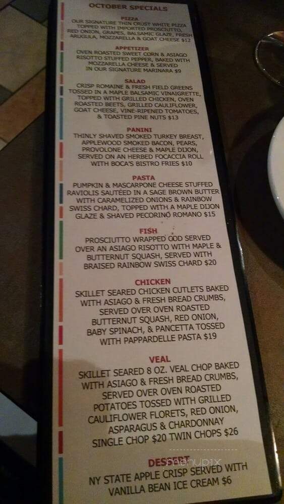 Bocaccini's Italian Bistro - Fairport, NY menu_pic