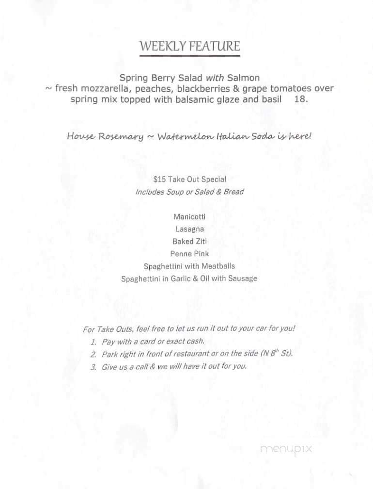 Donatello's Fine Family Restaurant - Indiana, PA menu_pic