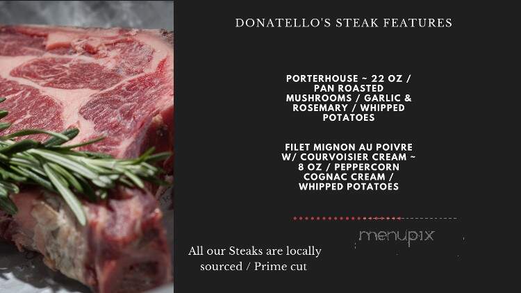 Donatello's Fine Family Restaurant - Indiana, PA menu_pic