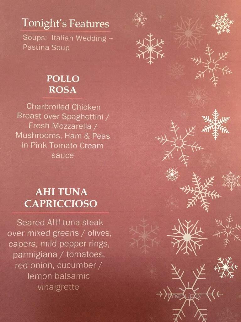 Donatello's Fine Family Restaurant - Indiana, PA menu_pic