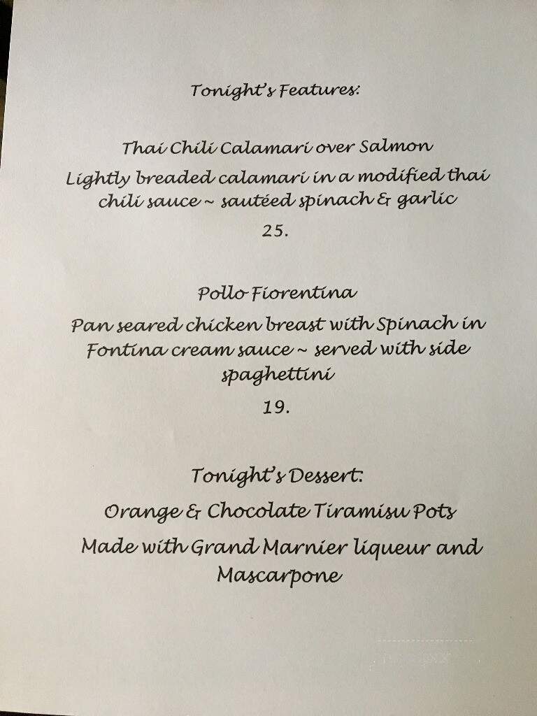 Donatello's Fine Family Restaurant - Indiana, PA menu_pic