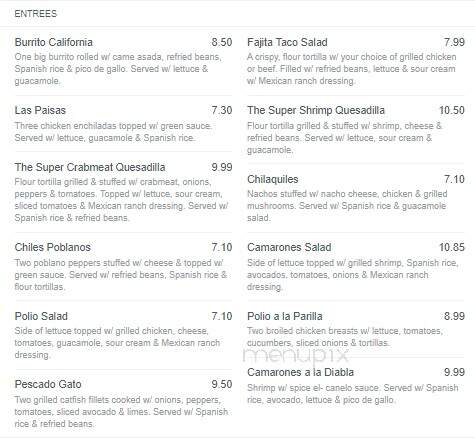 El Canelo Mexican Restaurant - New Castle, PA menu_pic