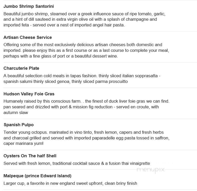 Gracie's 21st Century Cafe - Pine Forge, PA menu_pic