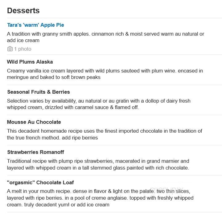 Gracie's 21st Century Cafe - Pine Forge, PA menu_pic