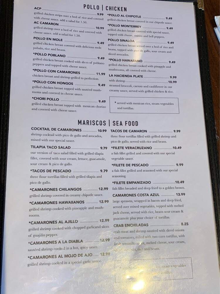 La Hacienda Mexican - Shelbyville, TN menu_pic