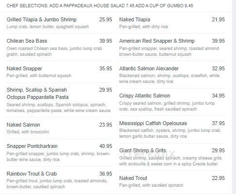 Pappadeaux Seafood Kitchen - Shenandoah, TX menu_pic