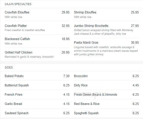 Pappadeaux Seafood Kitchen - Shenandoah, TX menu_pic