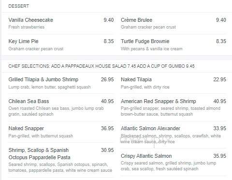 Pappadeaux Seafood Kitchen - Shenandoah, TX menu_pic