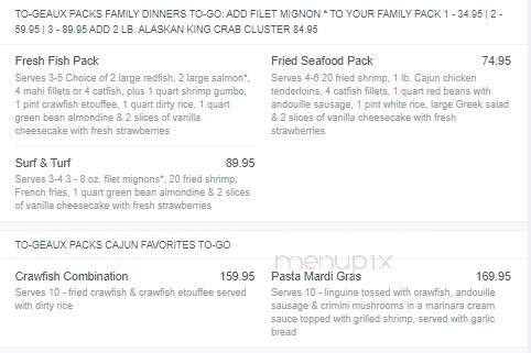 Pappadeaux Seafood Kitchen - Shenandoah, TX menu_pic