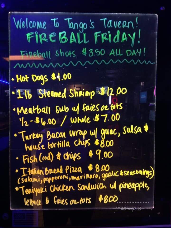 Tangos Tavern - Virginia Beach, VA menu_pic
