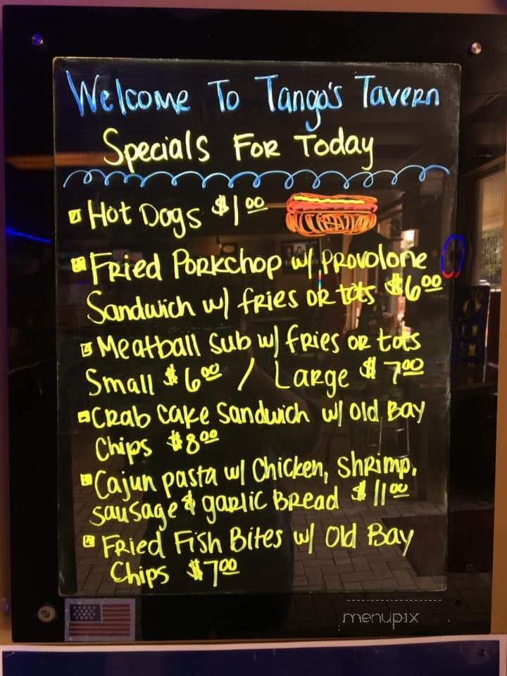 Tangos Tavern - Virginia Beach, VA menu_pic