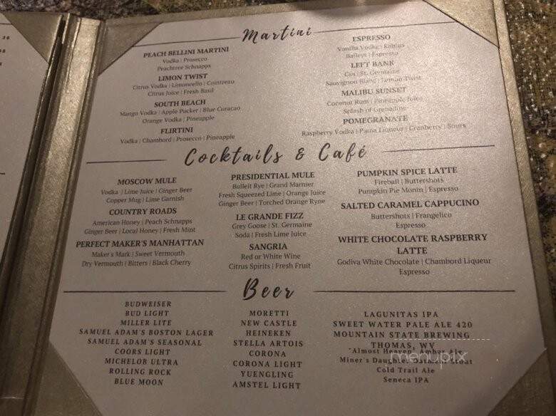 Oliverio's Ristorante - Bridgeport, WV menu_pic