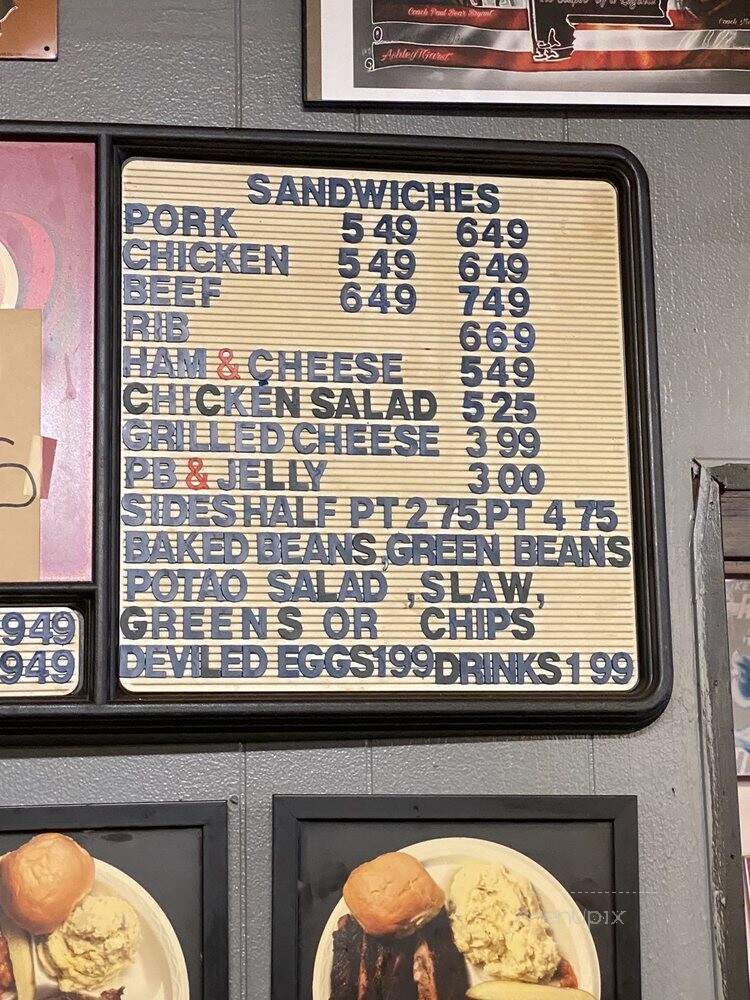 Miss Myra's Pit Bar B Q - Cahaba Heights, AL menu_pic
