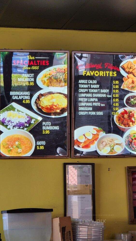 Manila Sunset Restaurant - West Covina, CA menu_pic