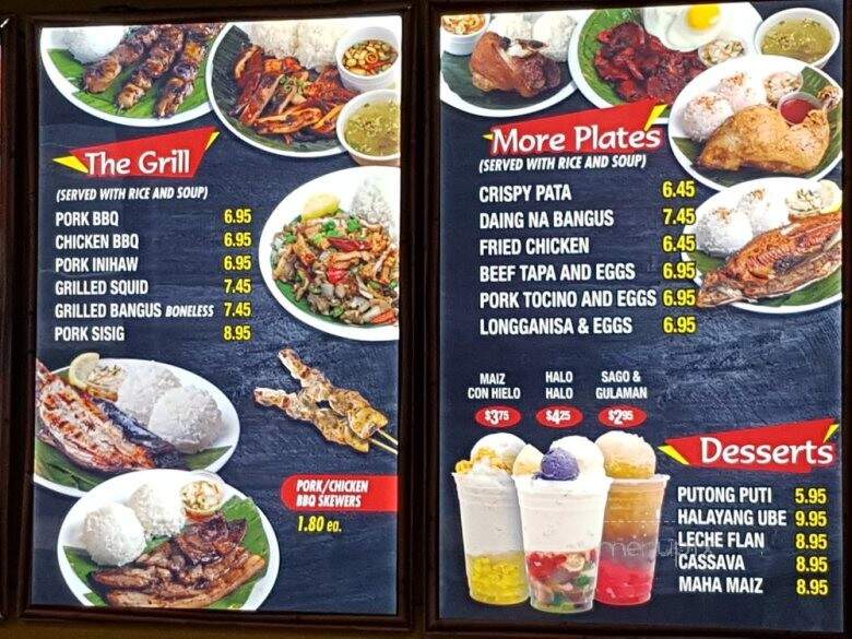 Manila Sunset Restaurant - West Covina, CA menu_pic