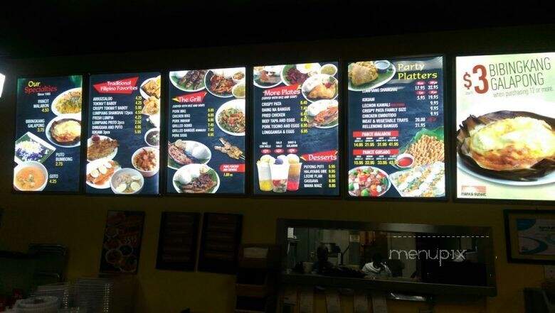 Manila Sunset Restaurant - West Covina, CA menu_pic