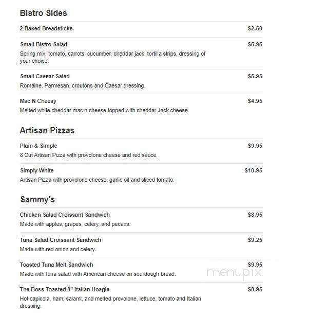 Iceburgh's Bistro - Irwin, PA menu_pic