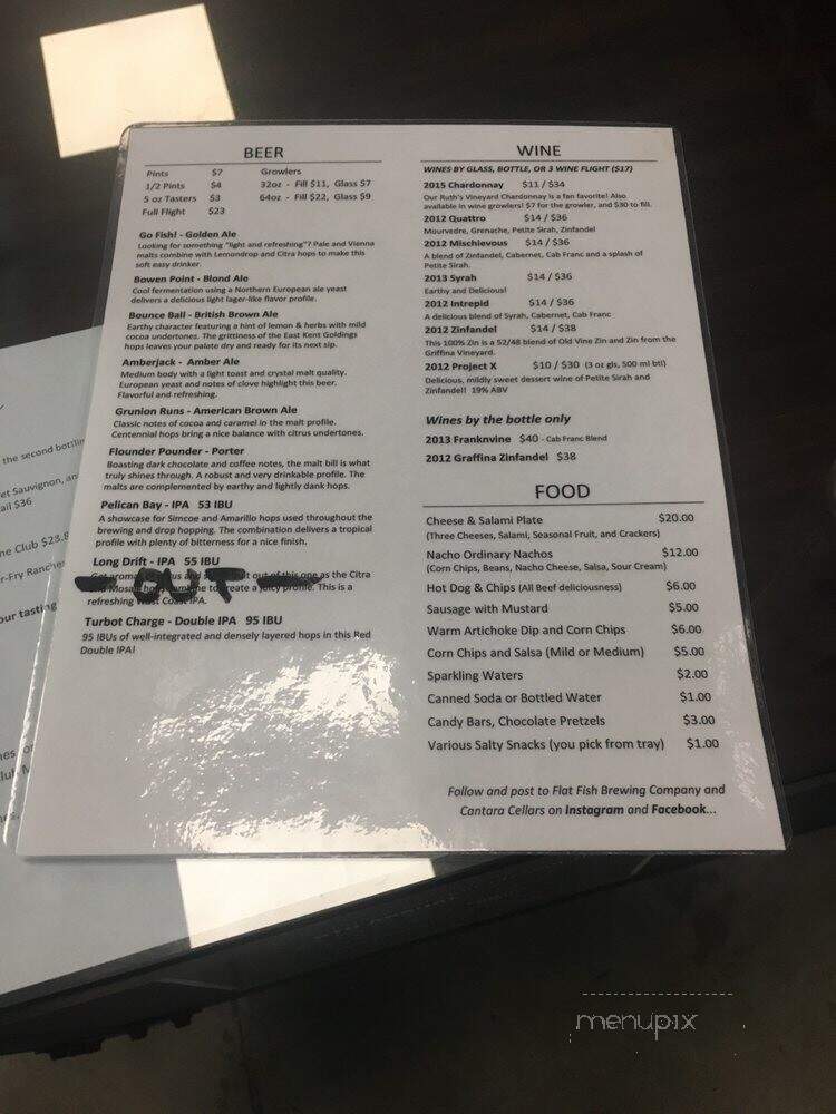 Flat Fish Brewing - Camarillo, CA menu_pic