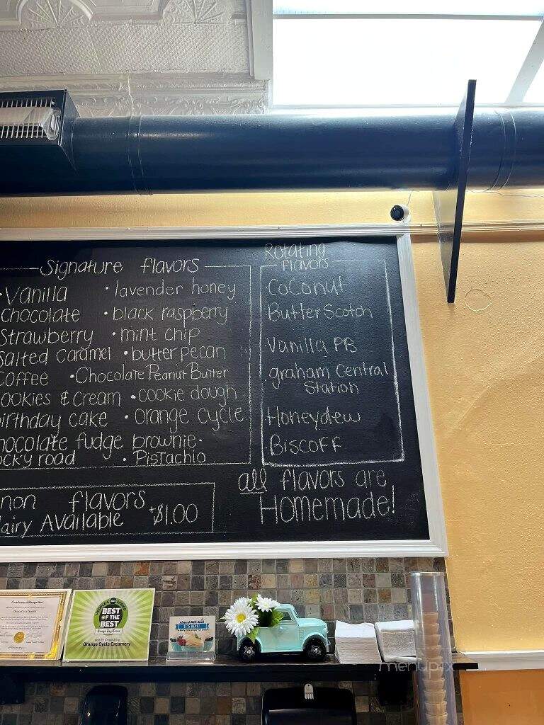 Orange Cycle Creamery - Tarpon Springs, FL menu_pic