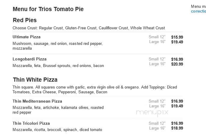 Trios Tomato Pie - Elkins Park, PA