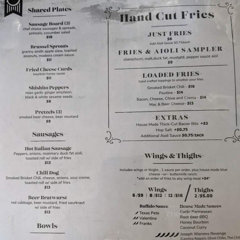 13 Stripes Brewery - Easley, SC menu_pic