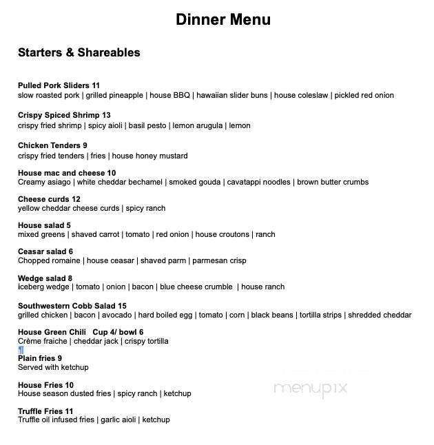 The Local Table - Colorado Springs, CO menu_pic