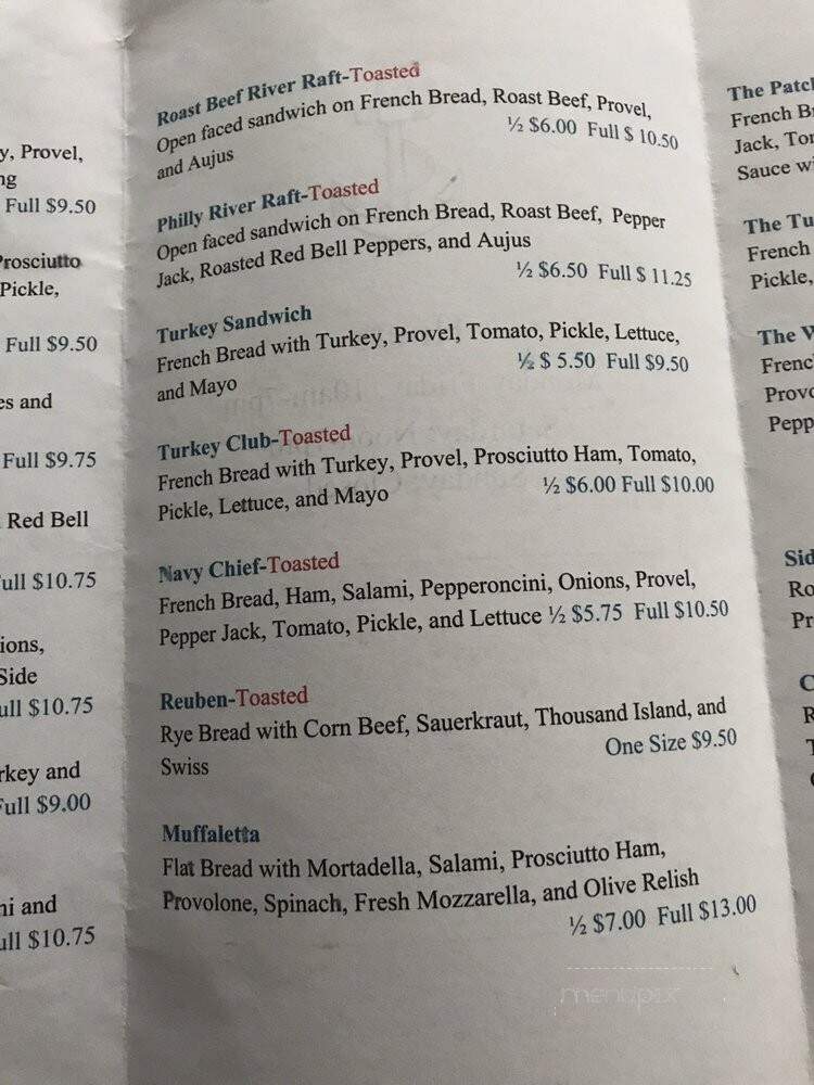 River Des Peres Yacht Club - Saint Louis, MO menu_pic