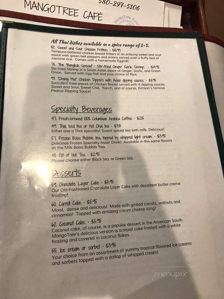 MangoTree Cafe - Enid, OK menu_pic