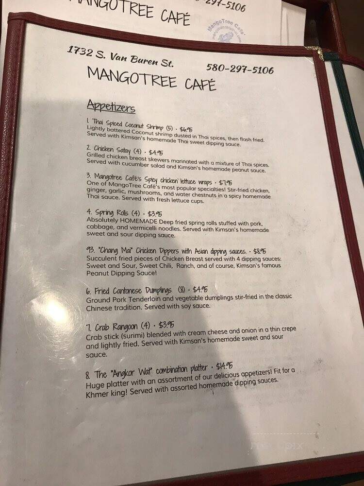 MangoTree Cafe - Enid, OK menu_pic