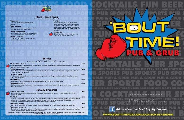 Bout Time Pub & Grub - Arvada, CO menu_pic
