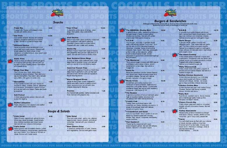 Bout Time Pub & Grub - Arvada, CO menu_pic