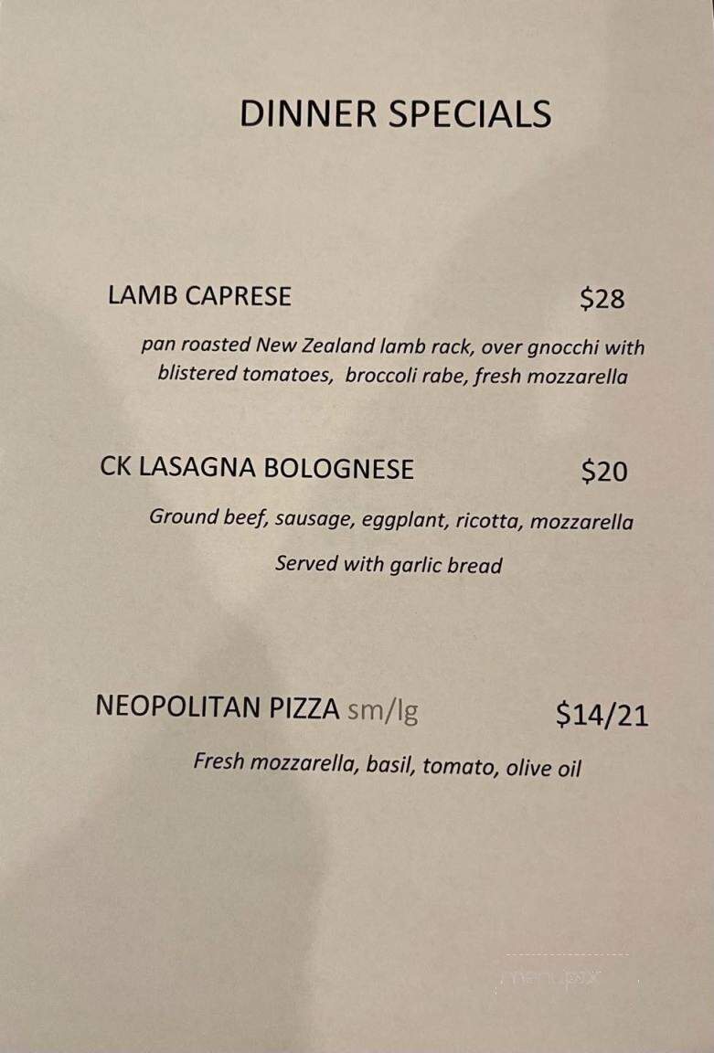 Carbone's Kitchen - Bloomfield, CT menu_pic