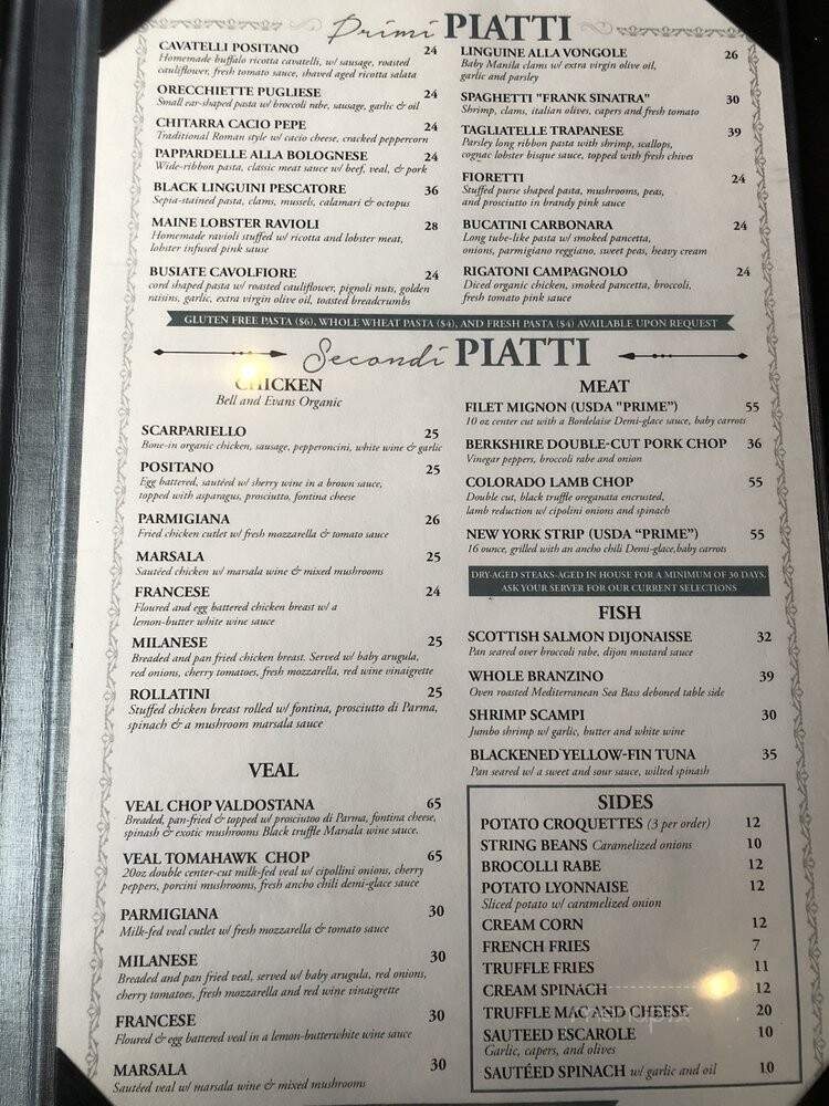 Positano - Brooklyn, NY menu_pic