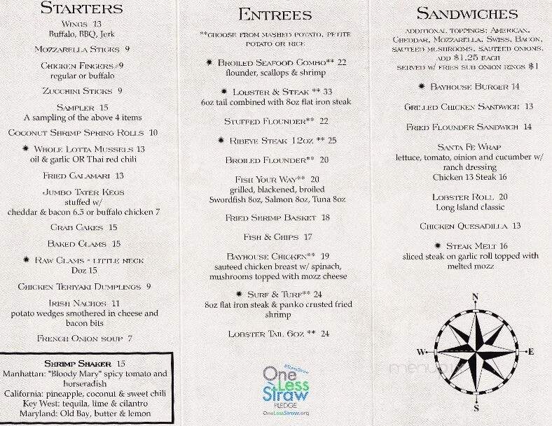 Bay House Restaurant - Rosedale, NY menu_pic