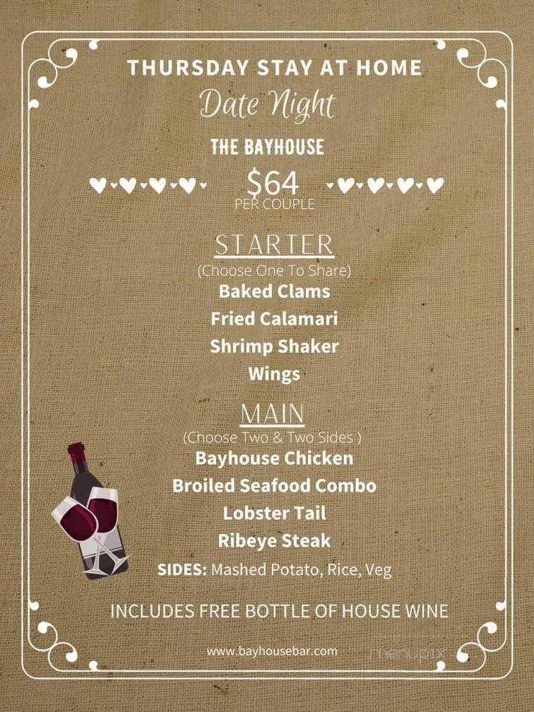 Bay House Restaurant - Rosedale, NY menu_pic