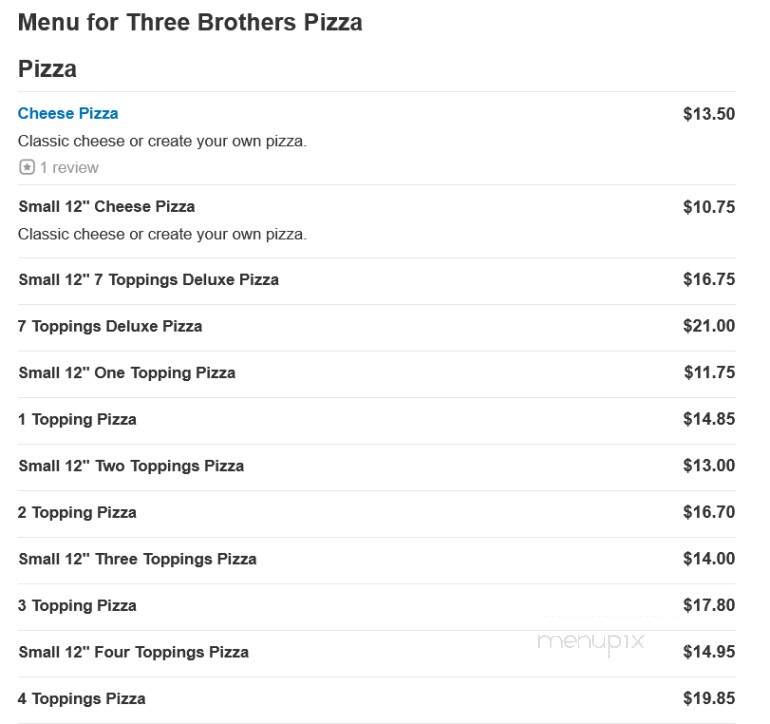 Three Brothers Pizza - Lowell, MI