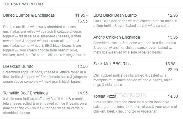 Amigos Cantina - Saskatoon, SK menu_pic