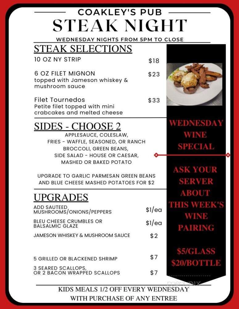 Coakley's Pub - Havre De Grace, MD menu_pic