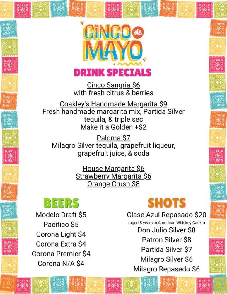 Coakley's Pub - Havre De Grace, MD menu_pic