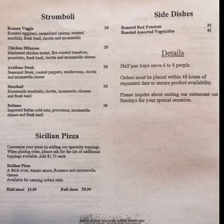 Bellino's Trattoria - Wakefield, MA menu_pic