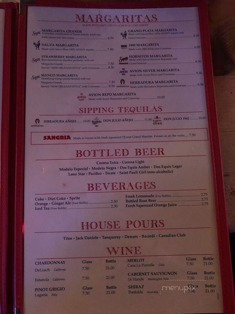 Border Cafe - Saugus, MA menu_pic