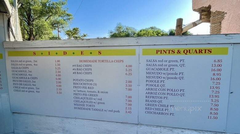 El Paragua Restaurant - Espanola, NM menu_pic