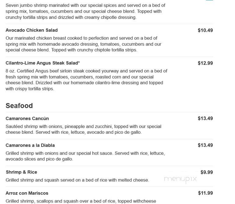 San Felipe Mexican Restaurant - Pittsboro, NC menu_pic