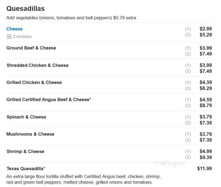 San Felipe Mexican Restaurant - Pittsboro, NC menu_pic