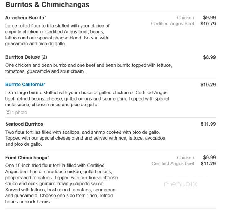 San Felipe Mexican Restaurant - Pittsboro, NC menu_pic