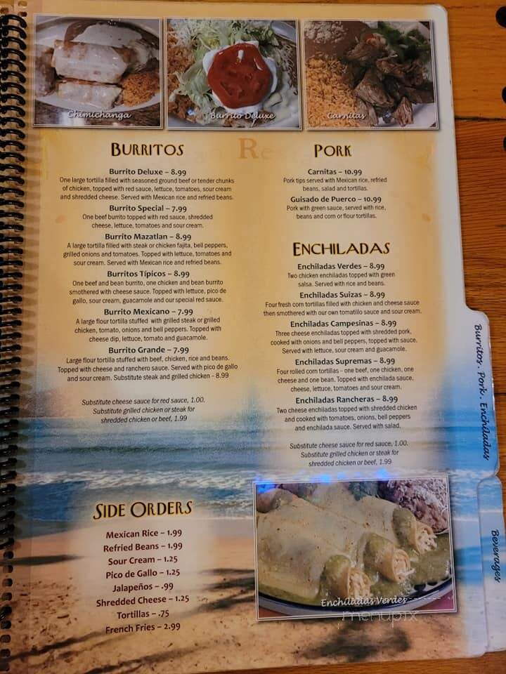 Mazatlan Mexican Restaurant - Dickson, TN menu_pic