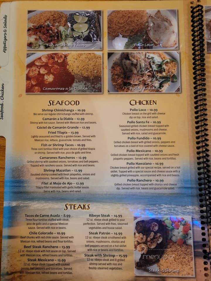 Mazatlan Mexican Restaurant - Dickson, TN menu_pic